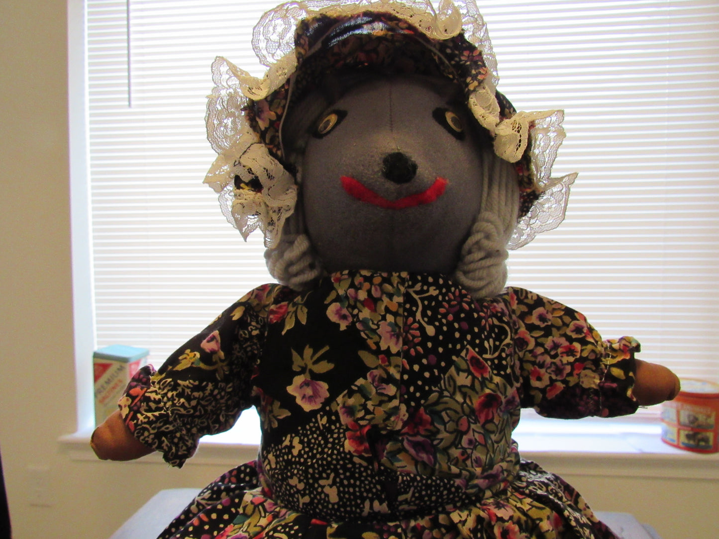 Little Red Riding Hood, Grandmother, and Big Bad Wolf Topsy Turvy Doll - African -American