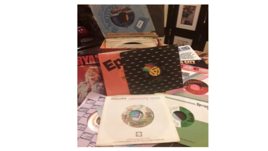 Box of 45 records