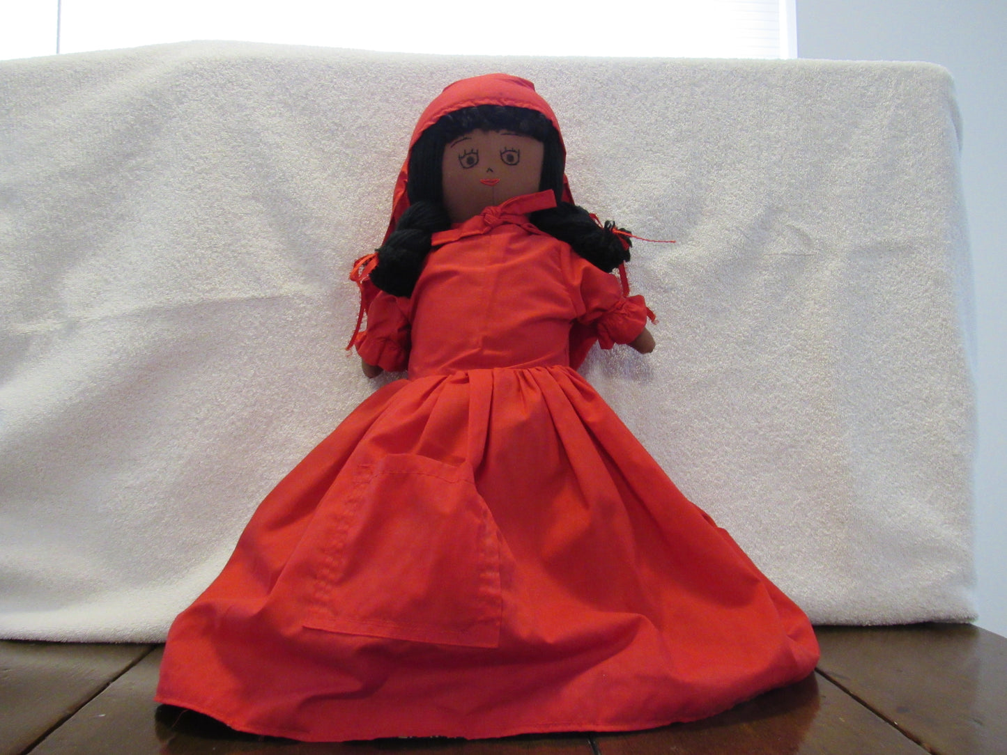 Little Red Riding Hood, Grandmother, and Big Bad Wolf Topsy Turvy Doll - African -American